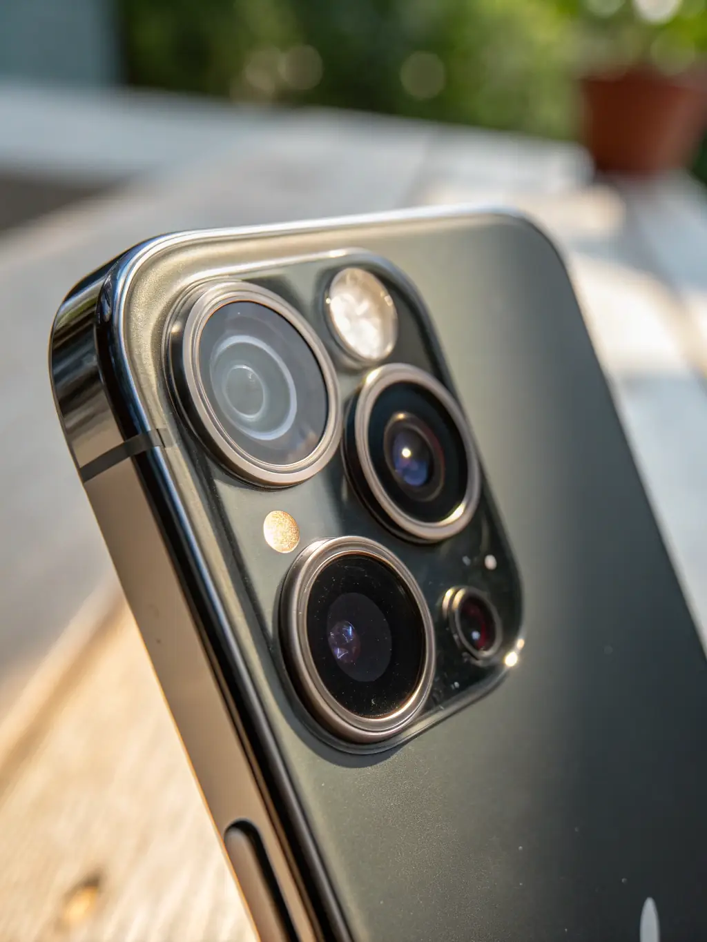 A photo of a refurbished Samsung Galaxy S21 Plus, focusing on the camera module to emphasize its functionality and condition.