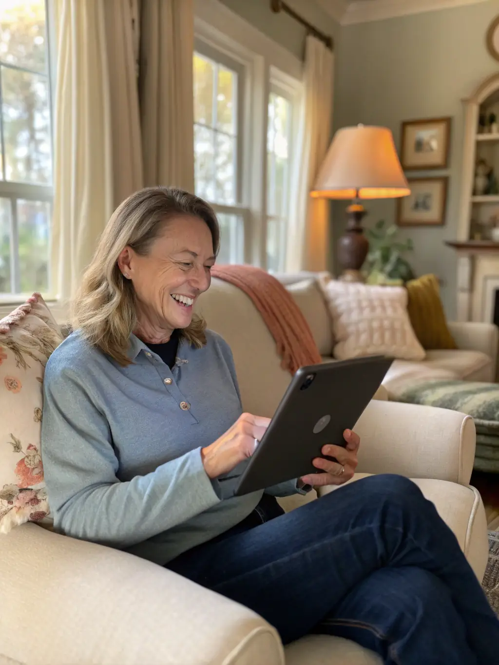 A photo of a customer receiving a shipment of refurbished Samsung phones, showcasing their satisfaction with the order.